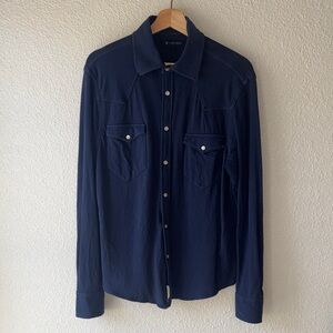 Daniel Cremieux Classic Pearl Snap Western Blue Shirt
